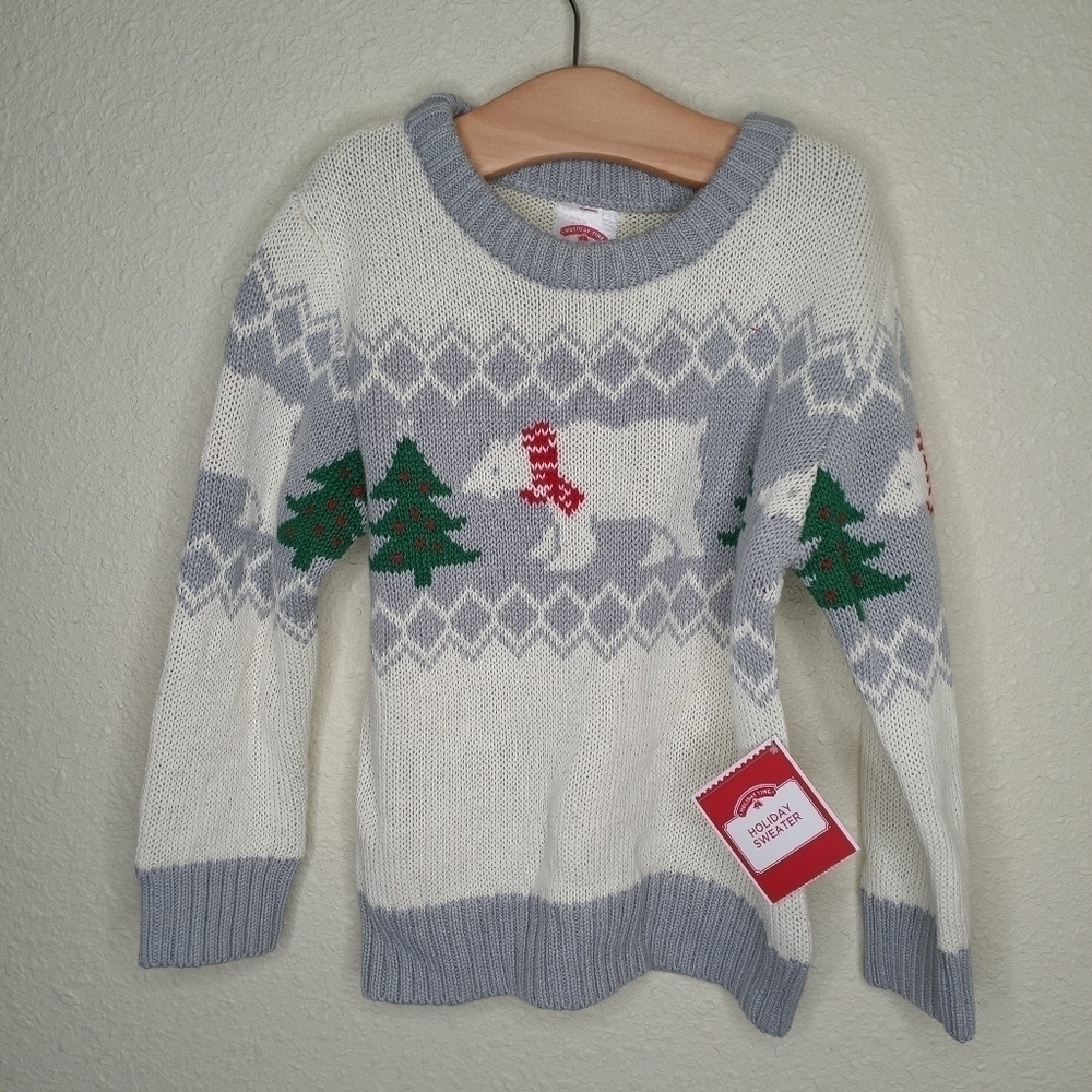 Christmas kids sweater polar bear